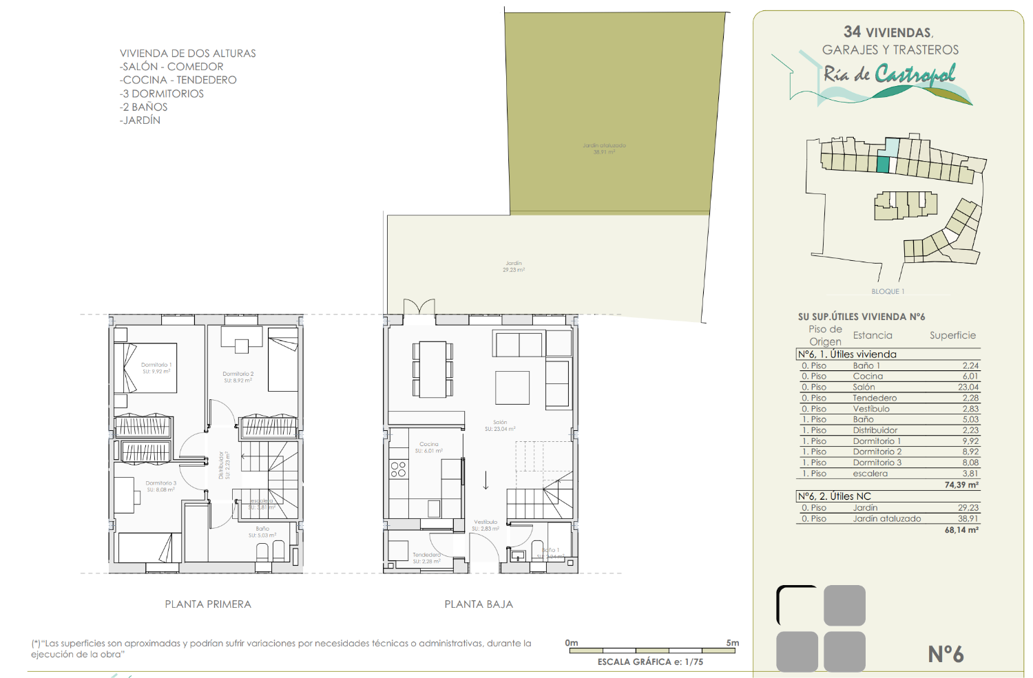 3 BEDROOM TOWNHOUSE WITH GARAGE AND STORAGE ROOM IN NEW PROMOTION IN CASTROPOL ASTURIAS