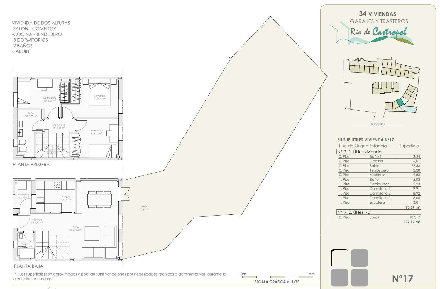 MAISON DE VILLE DE 3 CHAMBRES AVEC GARAGE ET SALLE DE STOCKAGE DANS UNE NOUVELLE PROMOTION À CASTROPOL ASTURIES