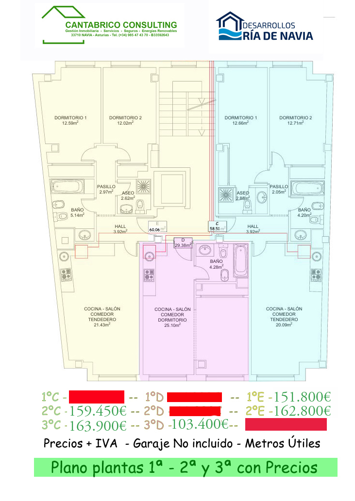 PISOS DE 1 Y 2 DORMITORIOS EN EL ESPIN - COAÑA - AL LADO DE NAVIA