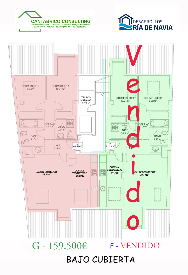 PISOS DE 1 Y 2 DORMITORIOS EN EL ESPIN - COAÑA - AL LADO DE NAVIA