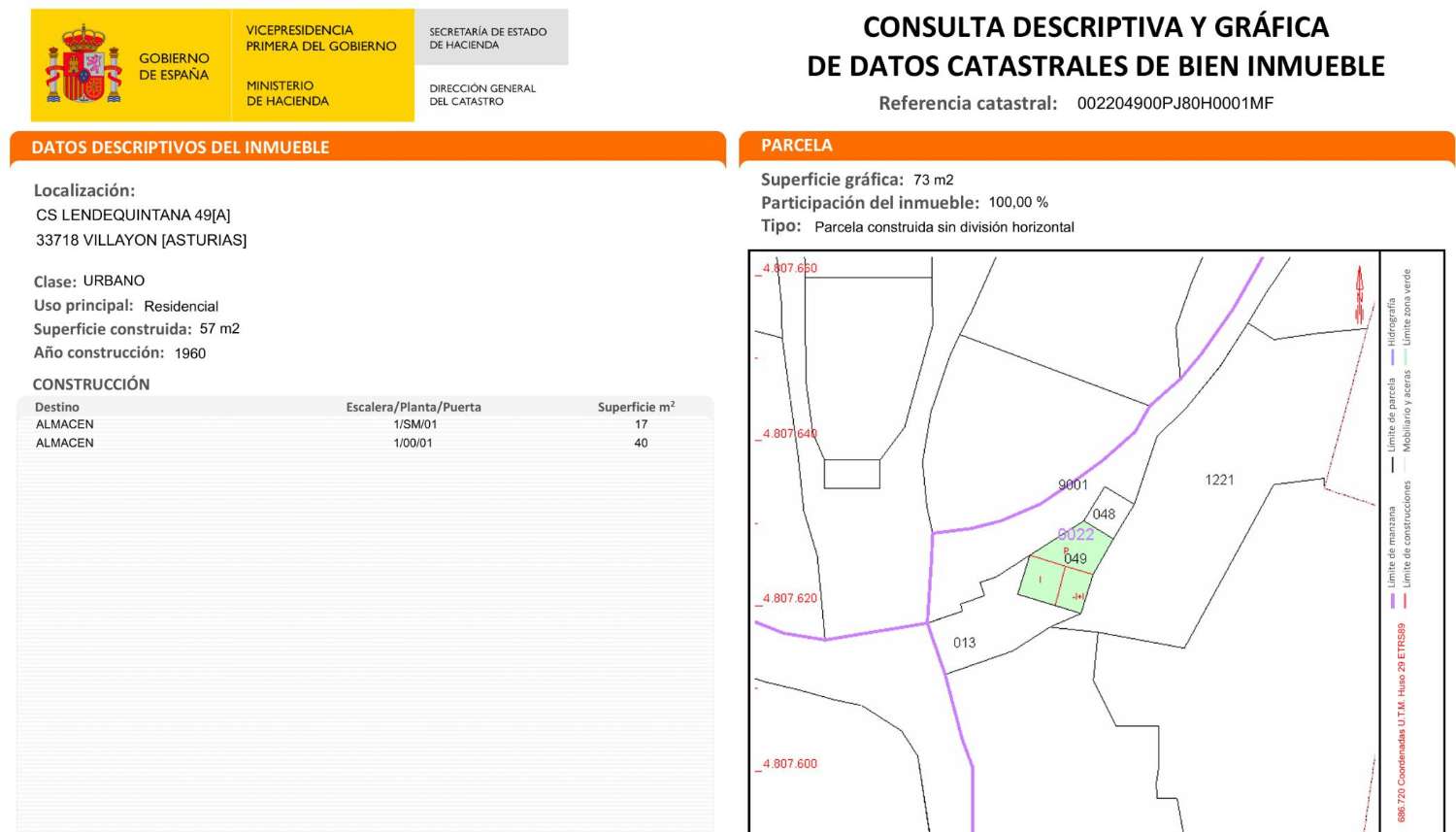 منزل للبيع في Villayón