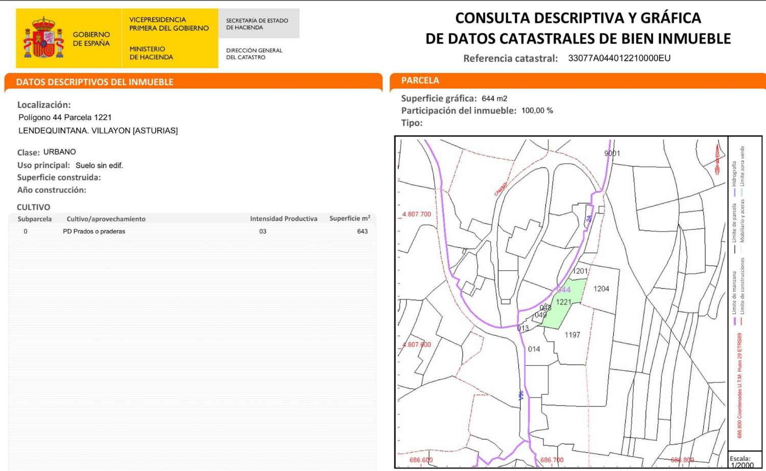 منزل للبيع في Villayón