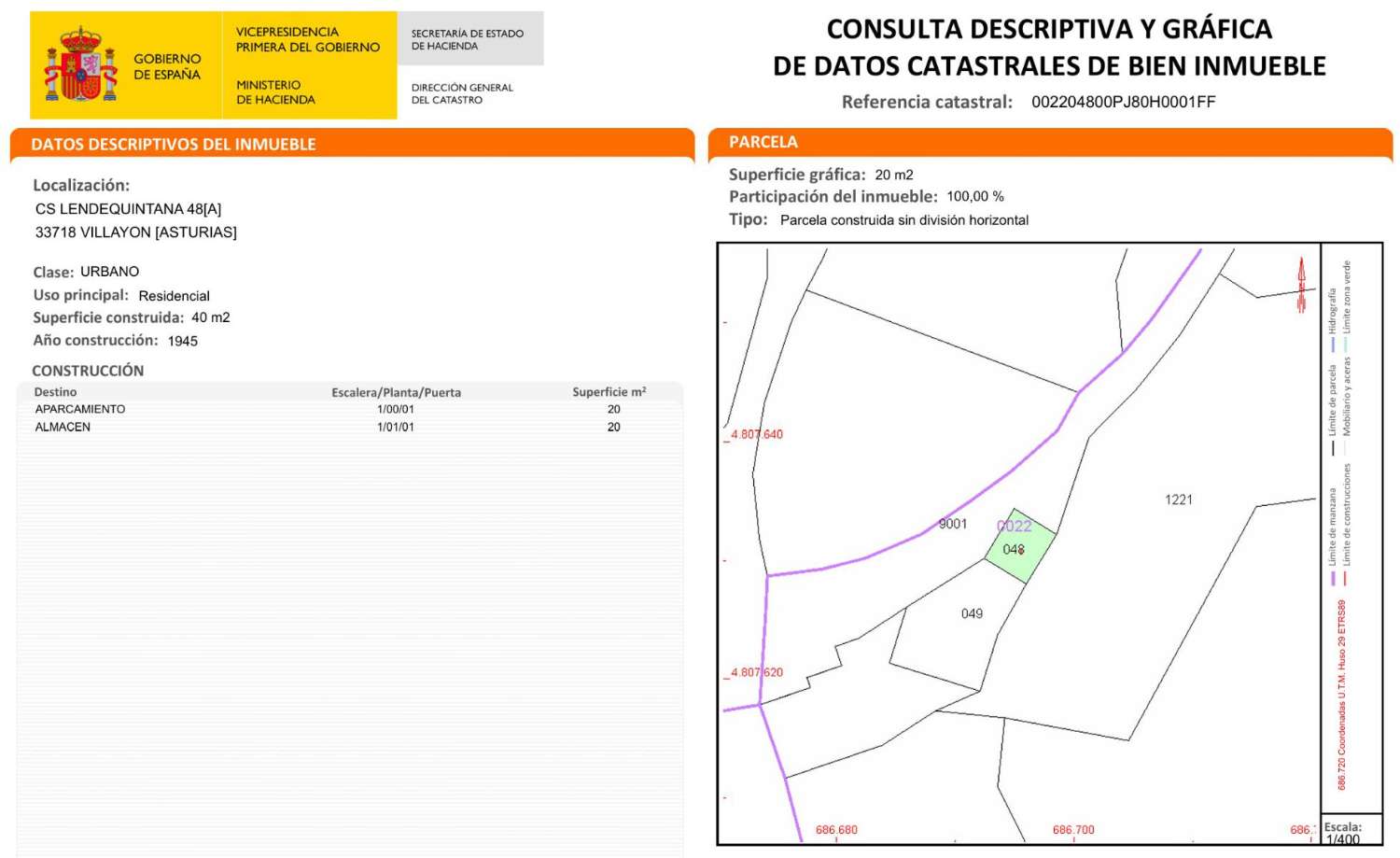 منزل للبيع في Villayón
