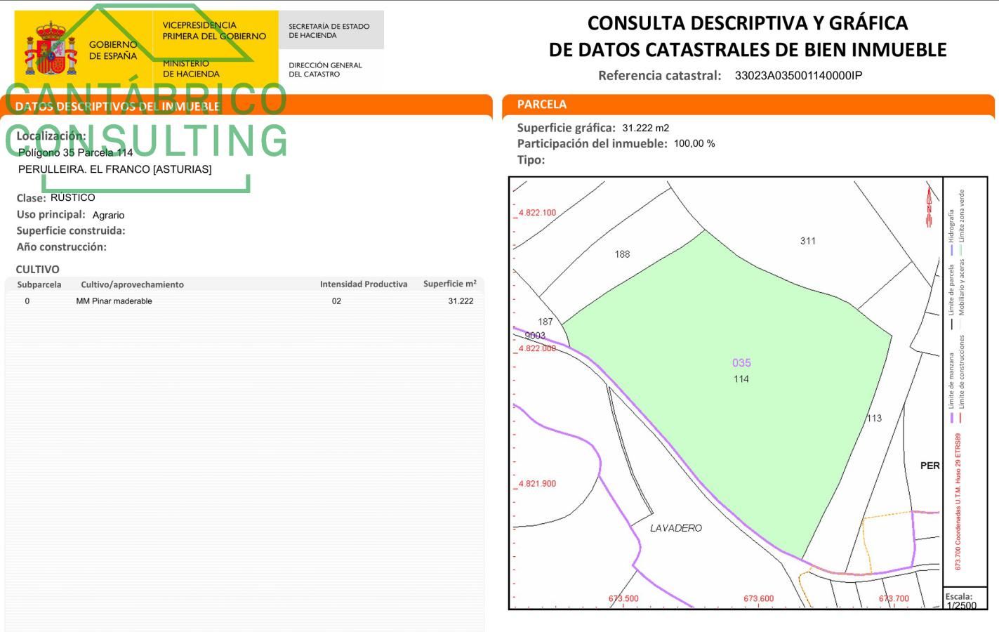 FINCA RUSTICA AGRICOLA EN PERUYEIRA SAN JUAN DE PRENDONES -
