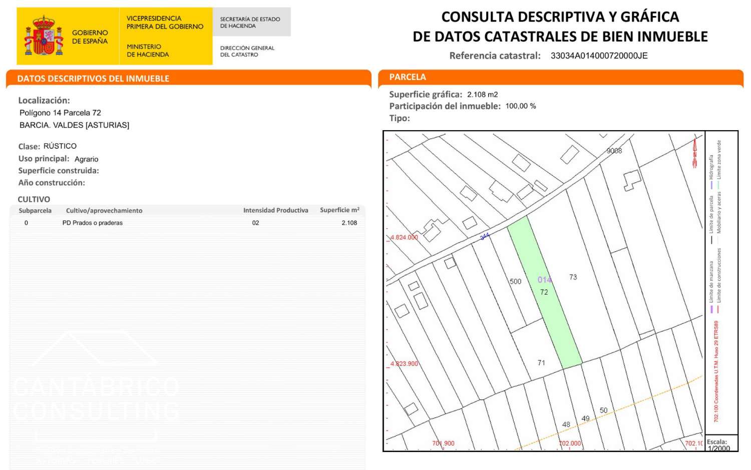 Parcela Edificable en zona costera de Barcia, Valdes, Occidente de Asturias.